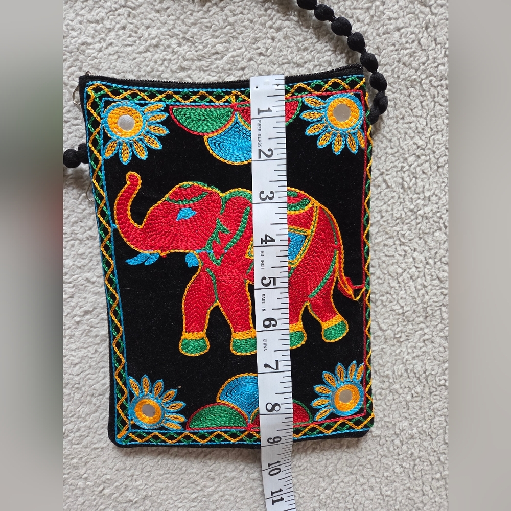 Elephant Threadwork Crossbody Bag - image 6